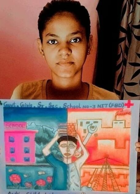 फरीदाबाद - विश्व बाल श्रम निषेध दिवस - जूनियर रेडक्रॉस का बाल श्रम समाप्त करने का आह्वान 1 IMG 20220614 WA0008