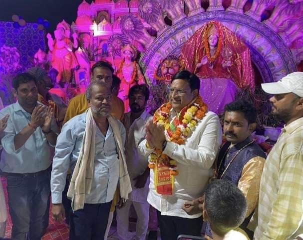 मां भगवती के 10वें विशाल जागरण में बतौर मुख्यातिथि पहुंचे पूर्व उद्योग मंत्री विपुल गोयल 1 10 5