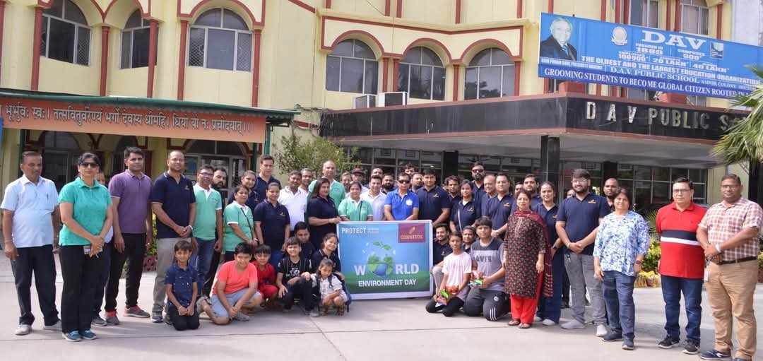 डीएवी स्कूल फरीदाबाद में पर्यावरण दिवस पर 60 पौधे लगाए गए