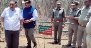 मीरजापुर में वृक्षारोपण समीक्षा बैठक के दौरान प्रधान मुख्य वन संरक्षक