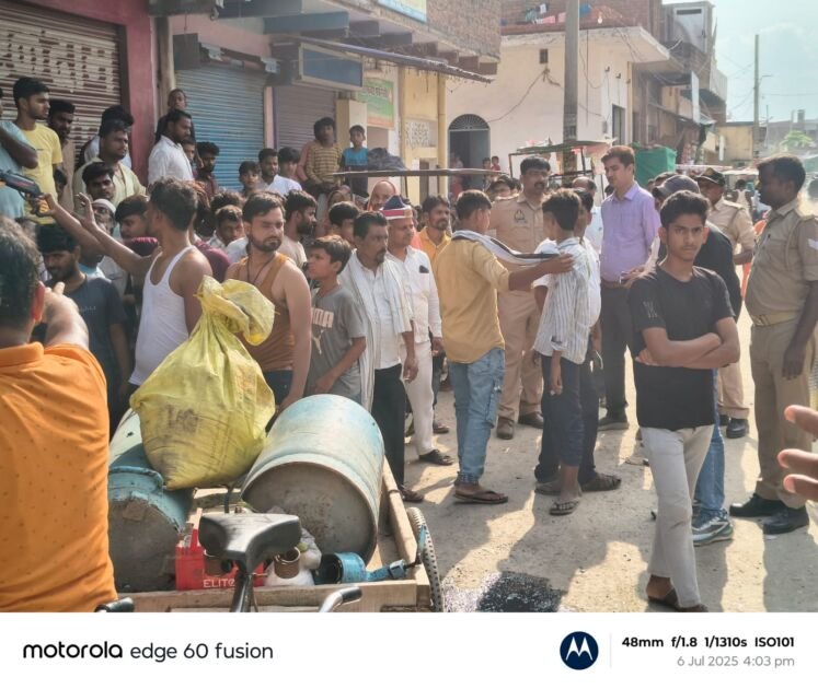 मीरजापुर मोहर्रम मेले में गैस टंकी फटने से घायल हुए लोग