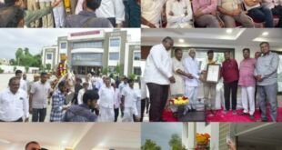 भीनमाल में एसपी ज्ञानचंद्र यादव को विदाई देते व्यापार महासंघ व गणमान्य नागरिक
