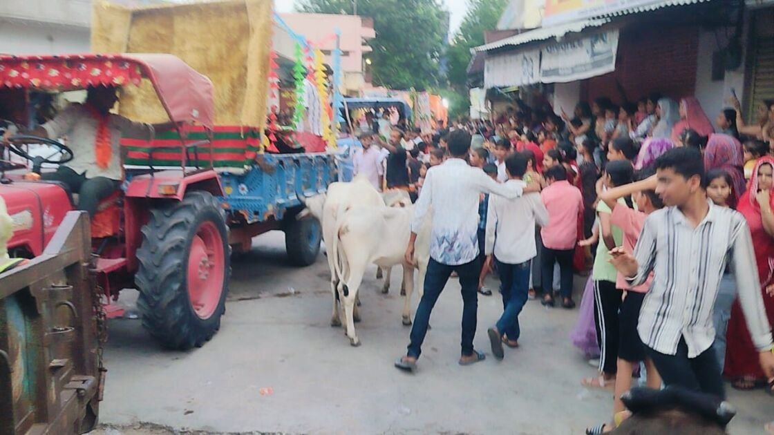 भीनमाल शोभायात्रा में प्रशासन की लापरवाही और आवारा पशुओं से मची अफरा-तफरी