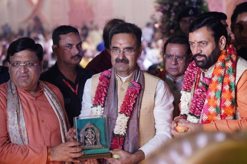 फरीदाबाद में गणपति महोत्सव के कार्यक्रम में मुख्यमंत्री नायब सिंह सैनी