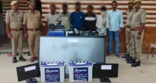 गाजीपुर पुलिस द्वारा चोरी का सामान बरामद और गिरफ्तार चोर