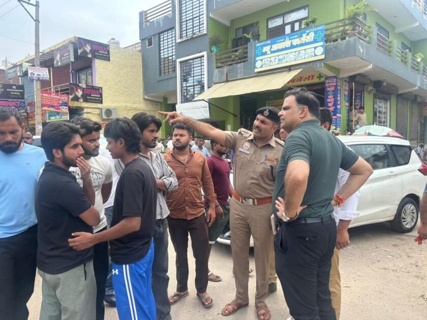 फरीदाबाद में आपदा प्रबंधन को लेकर दौरे पर भाजपा जिला अध्यक्ष पंकज पूजन रामपाल