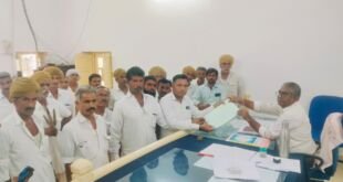 भीनमाल में अतिवृष्टि से फसलें खराब, किसानों ने मुआवजे की माँग को लेकर ज्ञापन सौंपा