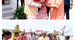 मॉरीशस के प्रधानमंत्री रामलला के दर्शन करते हुए, सीएम योगी साथ में
