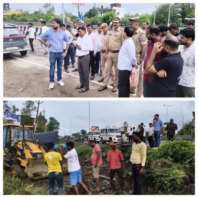 अयोध्या रुदौली में एसडीएम की मौजूदगी में बुलडोज़र से हटवाया गया अवैध कब्ज़ा