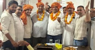 सर्कल सचिव विनोद शर्मा का कर्मचारियों ने स्वागत किया